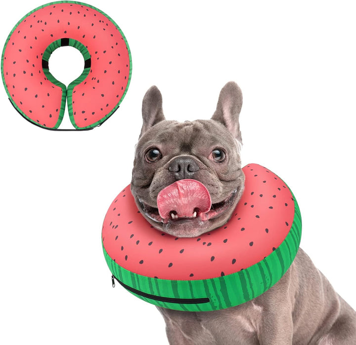 Inflatable Dog Cone Collar Alternative after Surgery, Doggie Neck Donut Collar Recovery Ecollar, Soft Dog Cone for Small Medium Large Dogs