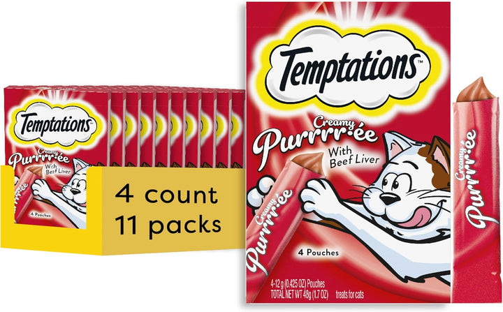 Creamy Puree Variety Pack of Squeezable Cat Treats, 0.42 Oz. Tubes, 24 Count