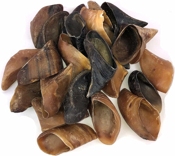 Cow Hooves for Dogs - USA Made Dental Treats & Bully Sticks Alternative - Plain, Rawhide Free - 25 Pack