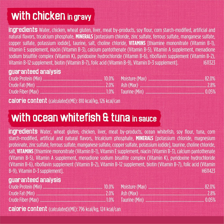 Purina  Gravy Wet Cat Food Variety Pack, Surfin’ and Turfin’ Prime Filets Favorites - (Pack of 40) 5.5 Oz. Cans