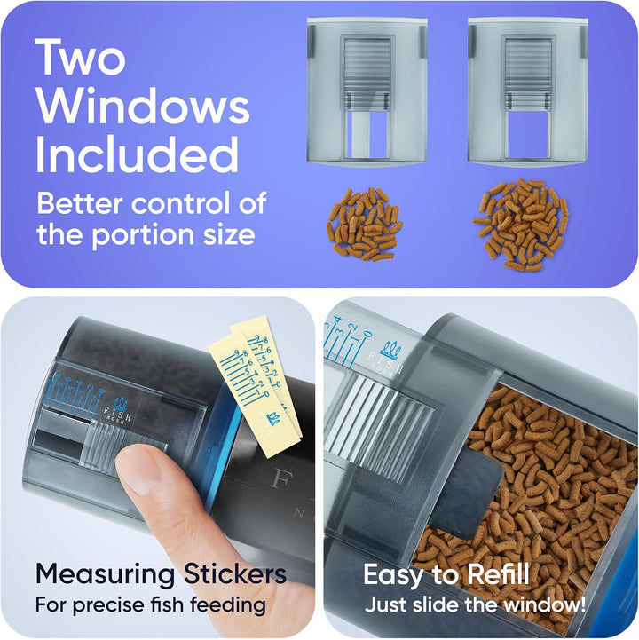 Automatic Fish Feeder for Aquarium - New Generation 2025, Auto Food Dispenser with Timer for Small Tank, Big Aquariums & Pond, Model-Ml