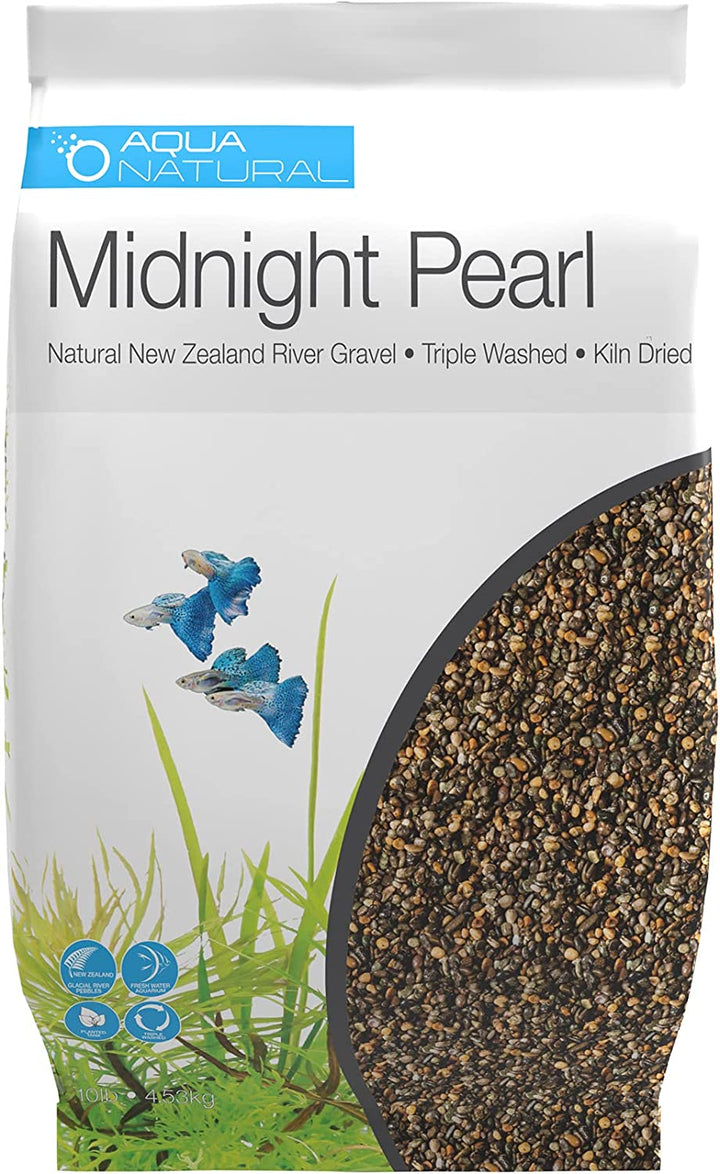 Midnight Pearl 10Lb Gravel Substrate for Aquascaping, Aquariums, Vivariums and Terrariums 2-4Mm, Brown, Small