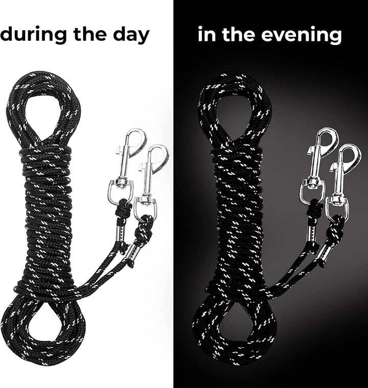 Reflective Cat Leash, 30Ft Escape Proof Walking Lead Yard Long Leash, Extender Leash Training Playing Outdoor for Cats Puppy Kitten Small Dogs Rabbit Small Animals