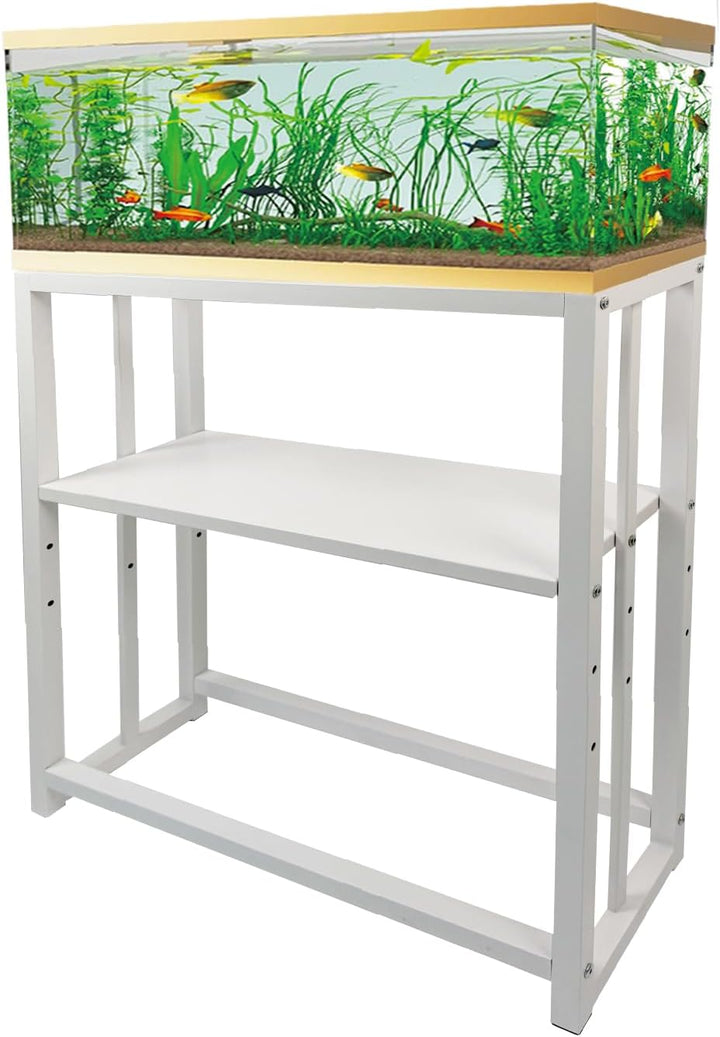 Fish Tank Stand, 40 Gallon Heavy Duty Metal Aquarium Stands, Reptile Tank, Turtle Tank, Breeder Tank Stand, Fish Tank and Stand Combo Set (Black, 36.5"X18.5"X29.5")