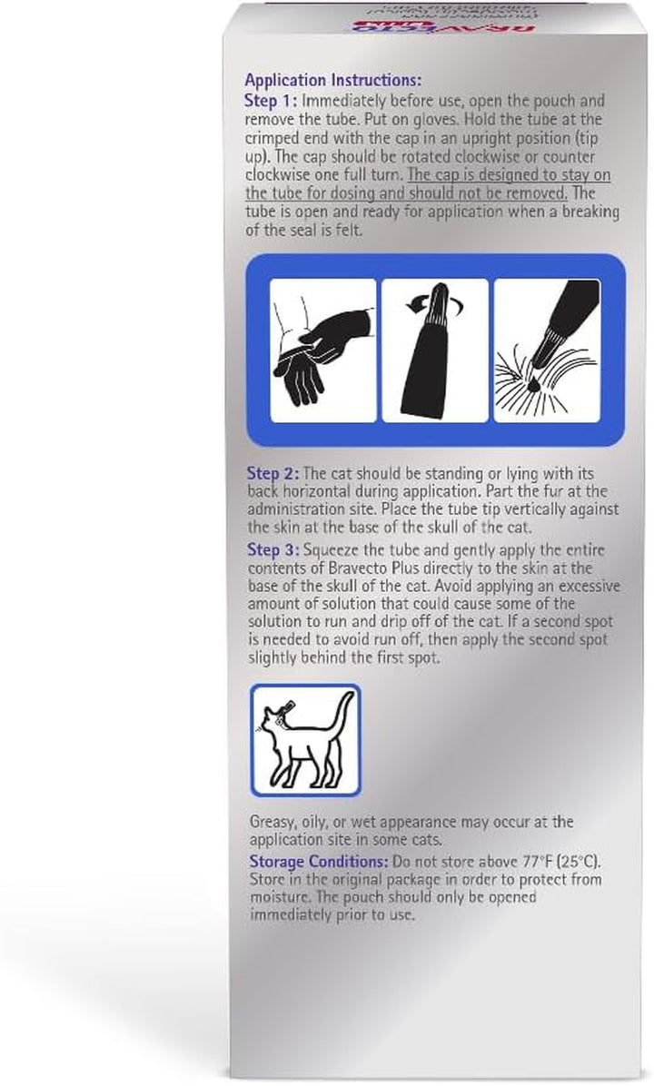 plus Topical Solution for Cats, Flea, Tick & Heartworm, 2 Months Supply, 6.2-13.8 Lbs., Blue Box