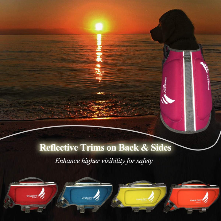 High Buoyancy Dog Life Vest, Swimming Vest with Handle, Dog Life Jacket for Swimming & Boating, Buoyancy for Puppy Doggy, S, Pink