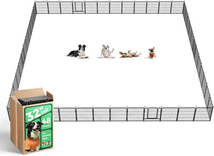 Rollick Unleashed Dog Playpen for Indoor, Yard, RV Camping, 24 Inch 8 Panels for Small and Puppy Dogs, Black│Patented