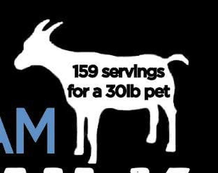 Pet Dried Whole Cream Goat Milk for Use as High Protein, Hypoallergenic Digestion, Anti-Inflammatory Powdered Instant Meal Topper (16 Oz = 53 Cups or 159 Servings)