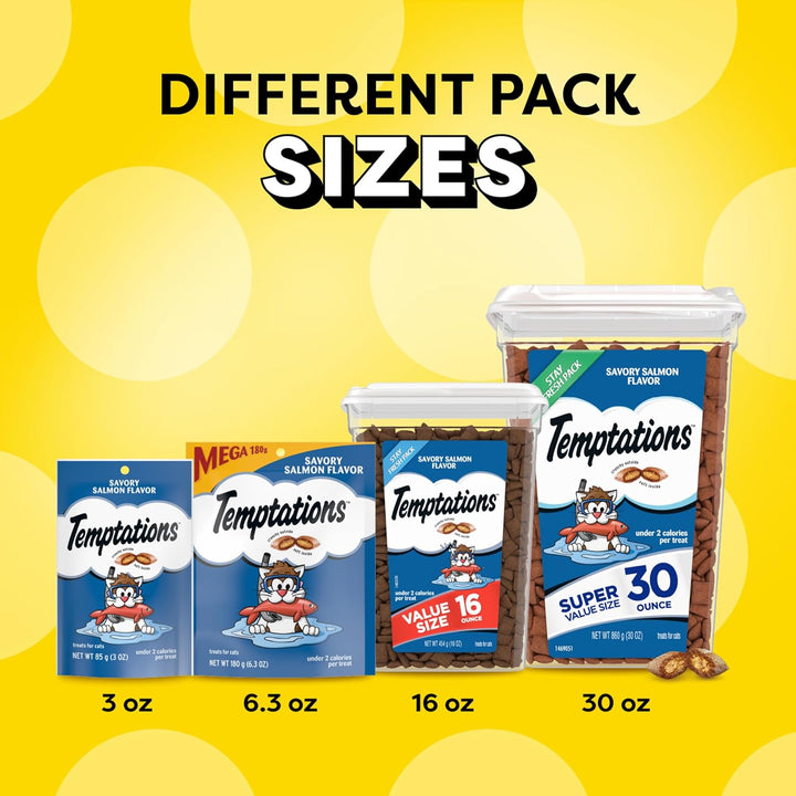 Classic Crunchy and Soft Cat Treats, Savory Salmon Flavor, 30 Oz. Tub