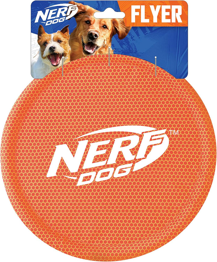 Nylon Flyer Dog Toy, Flying Disc, Lightweight, Durable and Water Resistant, Great for Beach and Pool, 9 Inch Diameter, for Medium/Large Breeds, Single Unit, Red