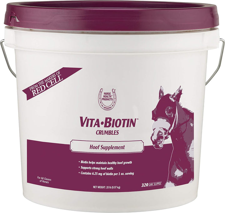Vita Biotin Crumbles Horse Hoof Supplement, Helps Maintain Healthy, Sound Hooves and Strong Hoof Walls, 3 Lbs., 48 Day Supply