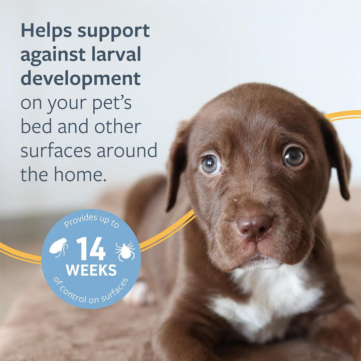 Flea and Tick Spray for Dogs, 8 Oz – Easy-To-Use Dog Flea Spray, Kills on Contact, Prevents Egg & Larval Development for 14 Weeks