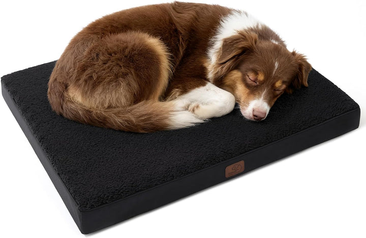 Dog Beds Large Sized Dog - Comfy Flat Pet Beds with Removable Washable Cover, Orthopedic Egg Crate Foam Puppy Mat, Suitable for Pet up to 65 Lbs