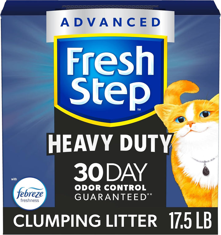 Clumping Cat Litter, Heavy Duty Advanced, Long Lasting 30-Day Odor Control with Odor Eliminating Carbon, 17.5 Lb