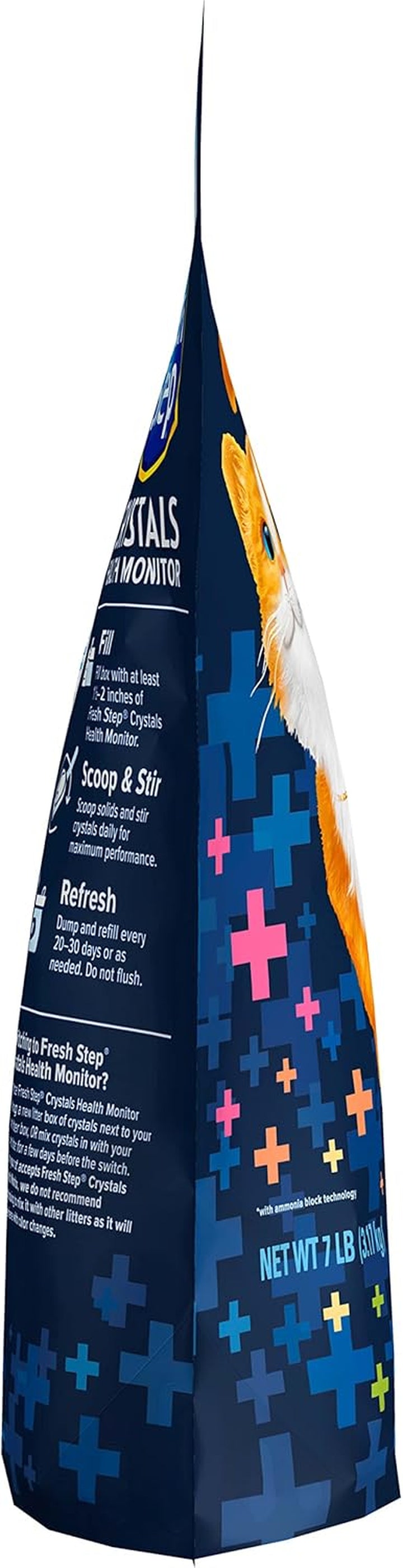 Crystals Health Monitoring Cat Litter, Color-Changing Litter Helps Detect Irregularities in Cat Urine, Controls Odor for 30 Days, 7 Lb. Bag