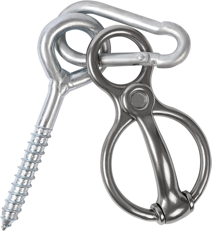 Blocker Tie Ring for Horses,Horse Tack and Supplies Horse Accessories,Horse Tie Ring Prevents Horses from Pulling Back Sturdy Stainless Steel