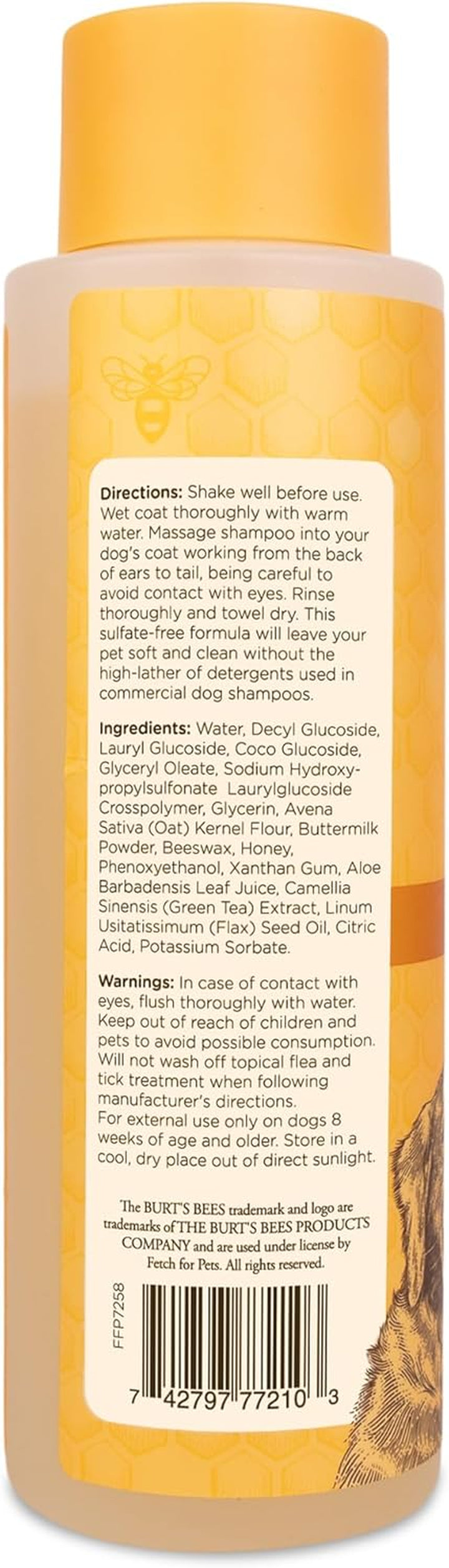 Oatmeal Shampoo for Dogs with Colloidal Oat Flour and Honey - Skin Soothing Dog Oatmeal Shampoo, Moisturizing Dog Wash for Itchy Dry Skin, Essential Grooming Supplies, 16 Fl Oz