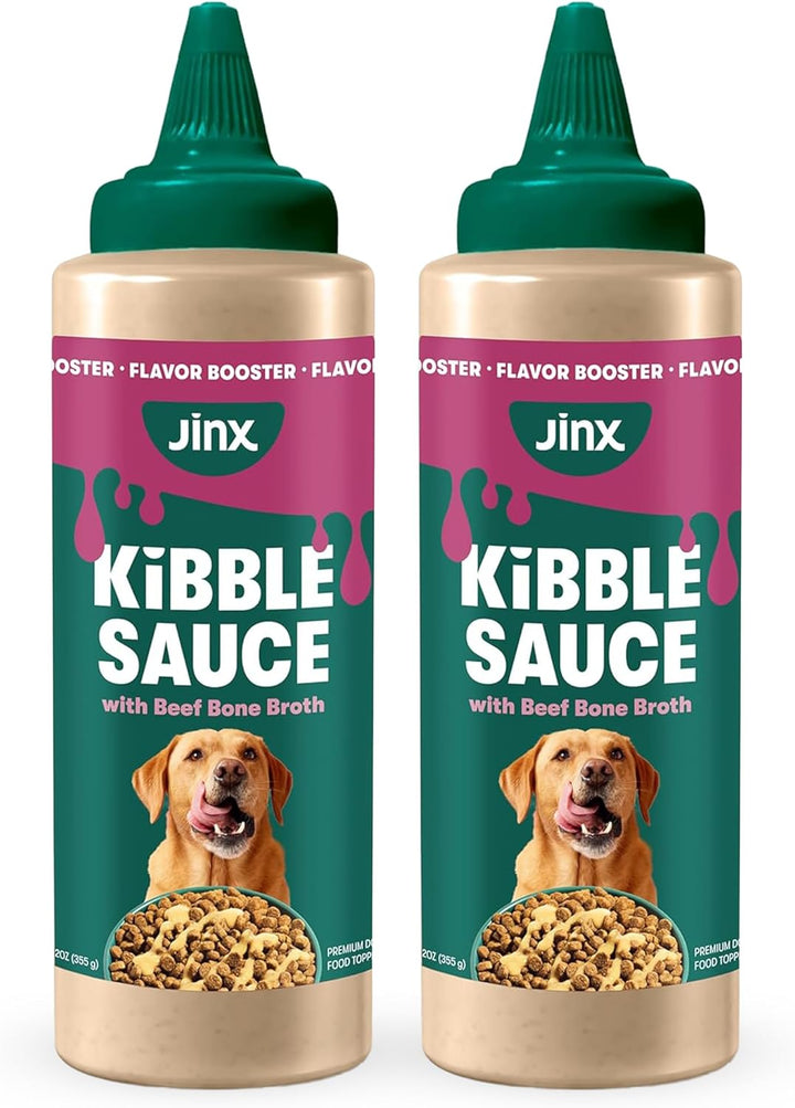 Kibble Sauce for Dogs - Premium Dog Food Kibble Topper Sauce & Flavor Booster Made with Beef Bone Broth - All-Natural Ingredients, No Additives or Fillers - 12 Oz