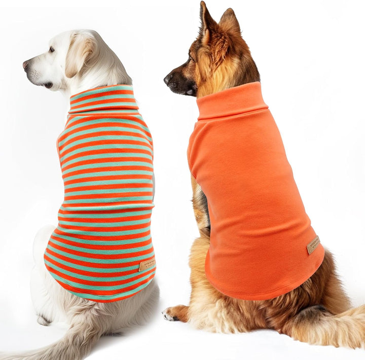 2Pack Dog Sweater Soft Dogs Clothes Warm Dachshund Clothes Turtleneck Pets Coats Dog Sweaters for Small Dogs Girl Pullover Small Pet Sweaters Stretchy Pet Sweatshirt