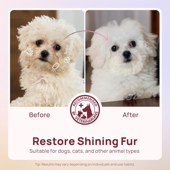 Wipes for Dogs and Cats, Vet-Recommended Pets Cleaning Wipes, Deodorizing Hydrating, Nourishes Smoothes Fur, Fermented Coconut Oil Grooming Paws, Body and Butt, Thicken, Rose, 100 Count