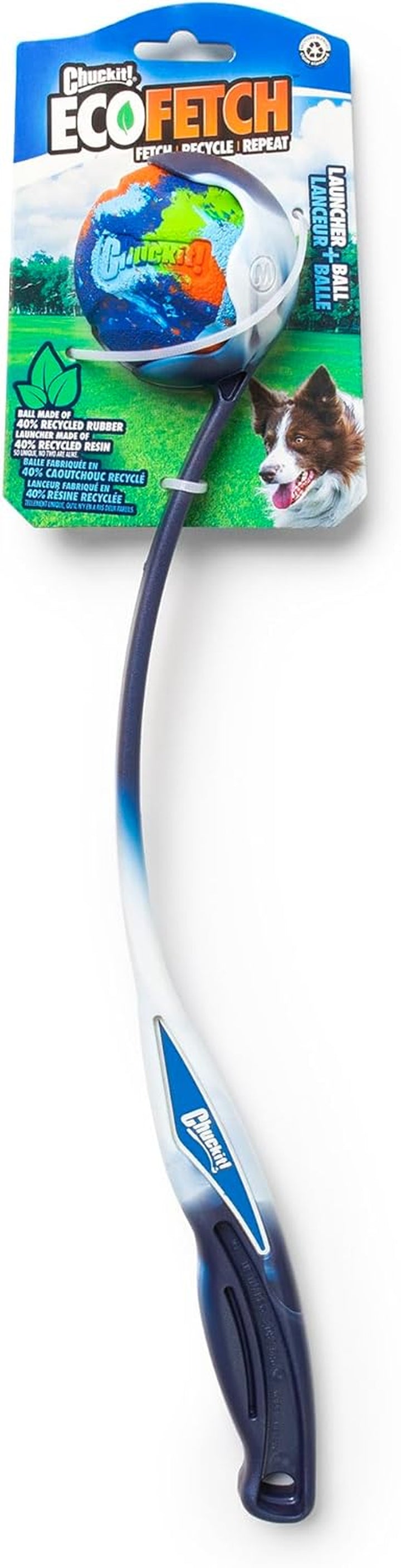 Ecofetch Dog Ball Launcher - Medium (2.5") Dog Fetch Portable Sports Ball Thrower for Dogs 20-60 Pounds