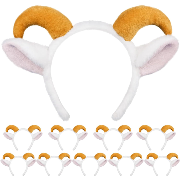Dog Ears Golden Movable, Realistic Animals Ears Headband Brown, Fluffy Cat Bunny Bear Costume Halloween Christmas for Washing Makeup Cosplay Birthday Party