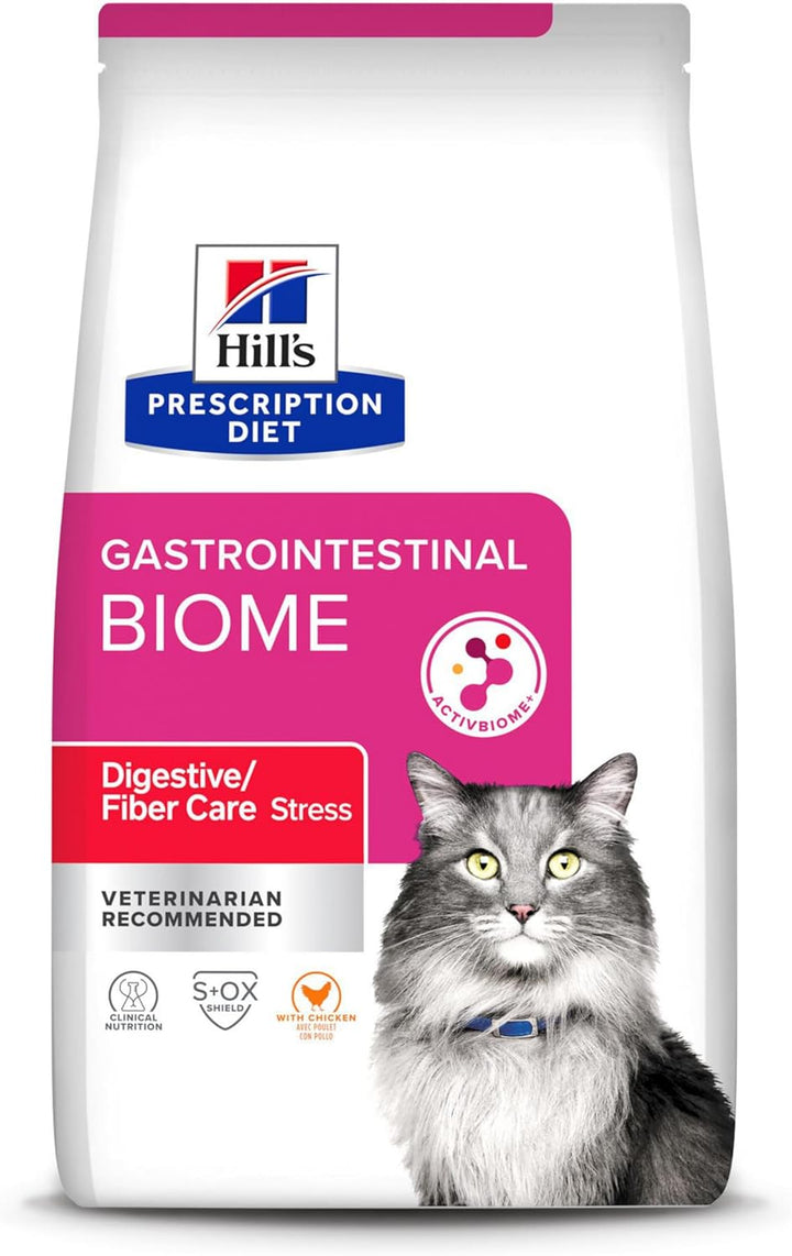Gastrointestinal Biome Stress Dry Cat Food, Chicken Flavor, Veterinary Diet, 8.5 Lb. Bag