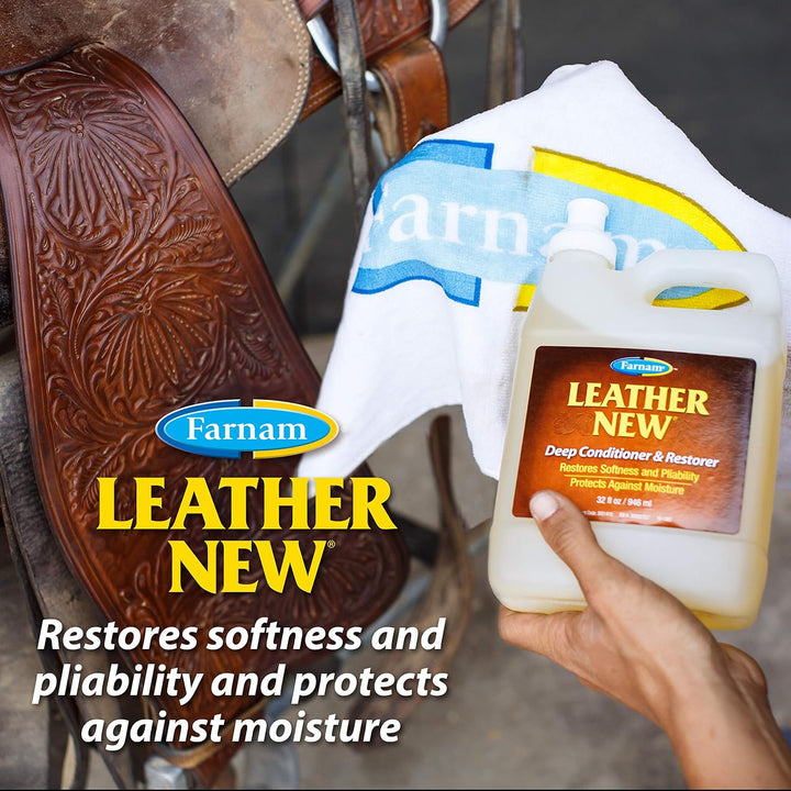Leather New Deep-Cleaning Conditioner and Restorer for Saddles and Leather, 16 Ounces