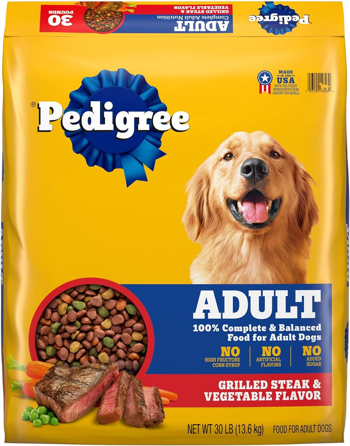 Complete Nutrition Adult Dry Dog Food, Grilled Steak & Vegetable Flavor, 18 Lb. Bag