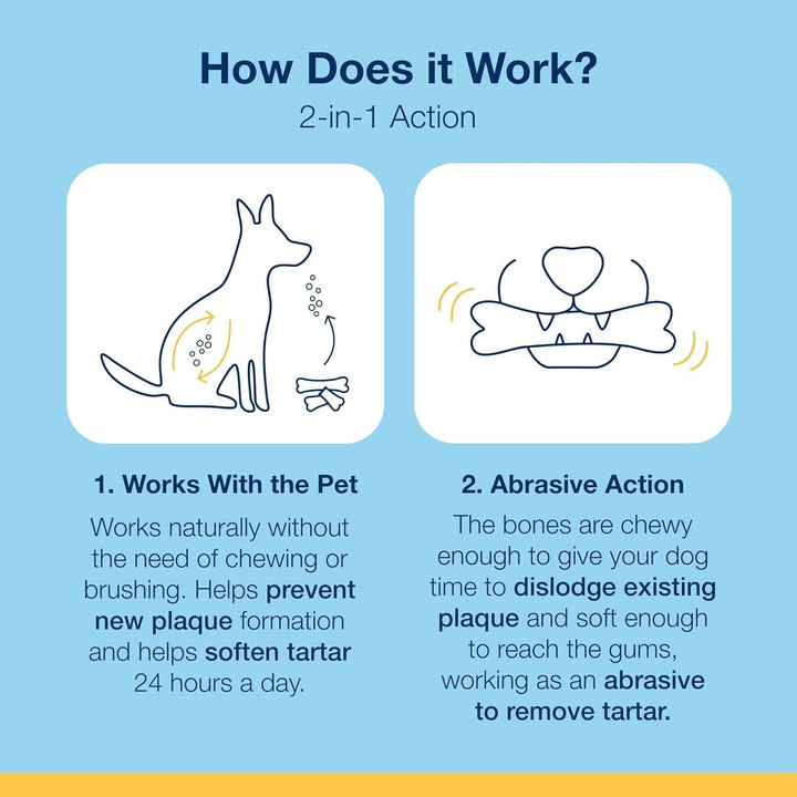 System Dental Care Bones - Dog Teeth Cleaning Bones for Oral Hygiene -Medium/Large Canine Formula - Bacon Flavor -17 Oz(Packaging May Vary)