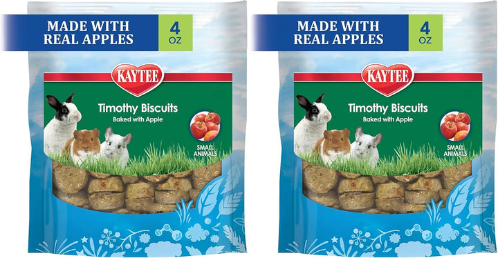 Timothy Biscuits Baked Treat for Pet Guinea Pigs, Rabbits & Other Small Animals, Apple, 4 Oz