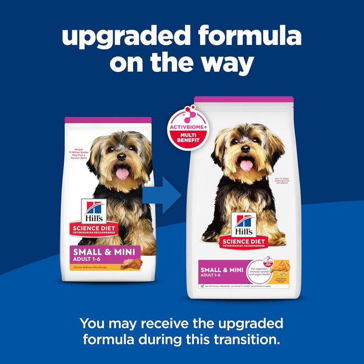 Small & Mini, Adult 1-6, Small & Mini Breeds Premium Nutrition, Dry Dog Food, Chicken & Brown Rice, 4.5 Lb Bag