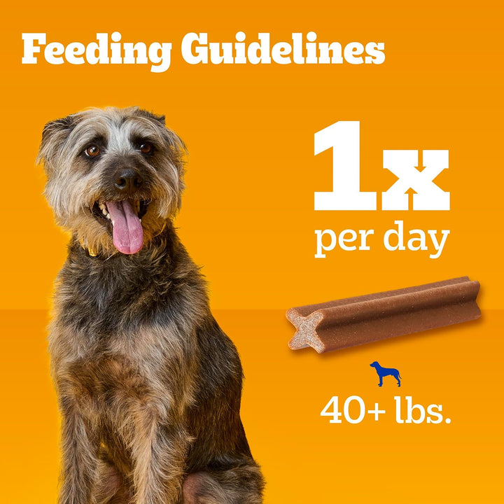 Dentastix Large Breed Dog Treats, Beef Flavor, 1.67 Lb. Bag (32 Treats)