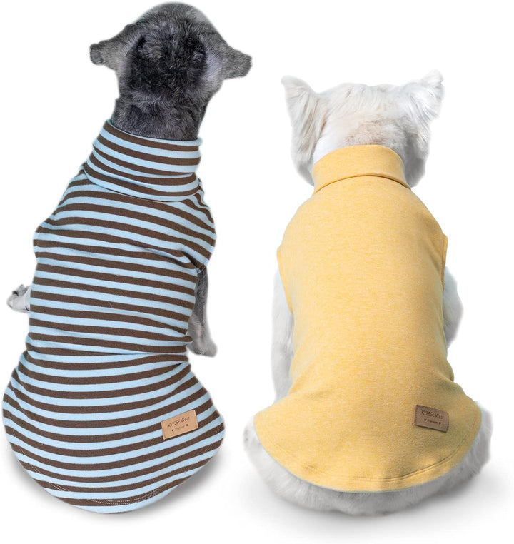 2Pack Dog Sweater Soft Dogs Clothes Warm Dachshund Clothes Turtleneck Pets Coats Dog Sweaters for Small Dogs Girl Pullover Small Pet Sweaters Stretchy Pet Sweatshirt