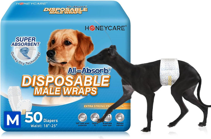 All-Absorb A26 Male Dog Wrap, 50 Count, Small