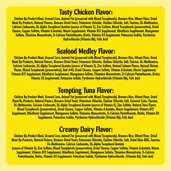 Classic Crunchy and Soft Cat Treats Feline Favorites Variety Pack, 3 Oz. Pouches (Pack of 4)