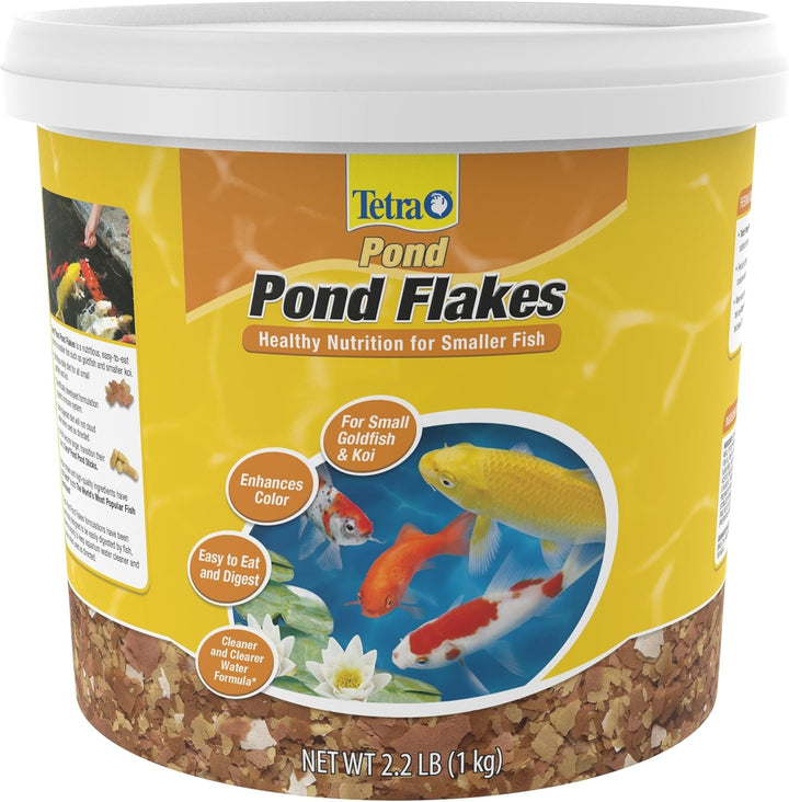 pond Pond Flakes, Complete Nutrition for Smaller Pond Fish, Fish Food for Goldfish and Koi Fish, 6.35 Ounces