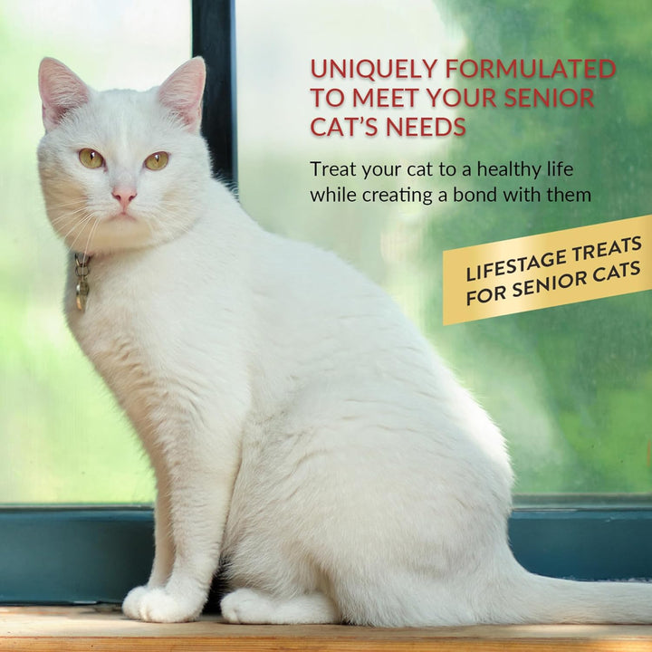 Churu for Senior 10+, Creamy Lickable Cat Treats with Taurine, Vitamin E & C, 0.5 Ounces Each, 60 Tubes, Tuna & Chicken Variety