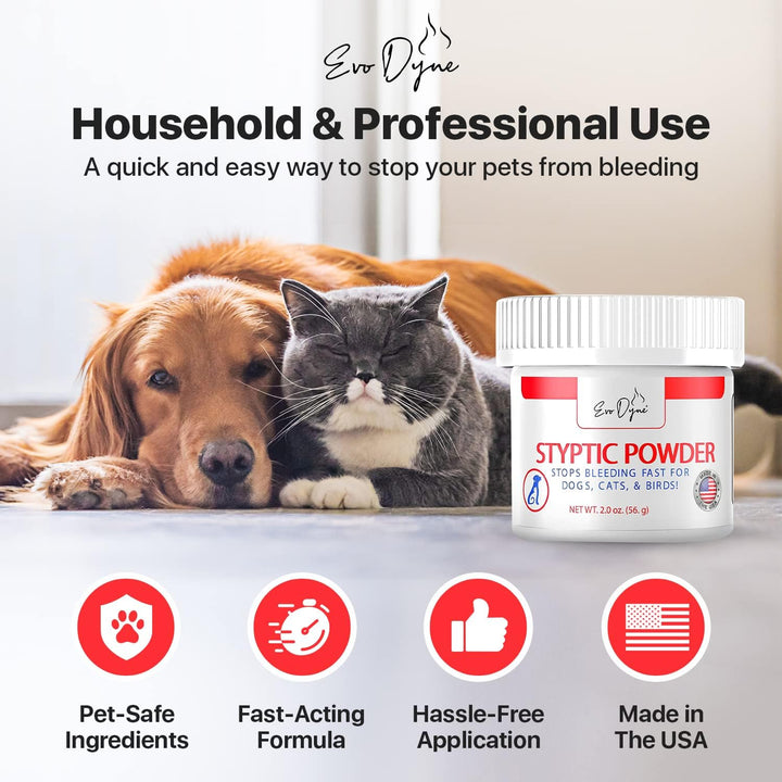 Styptic Powder for Dogs, Cats, and Birds (2 Oz) by  | Fast-Acting Blood Stop for Pets | Quick Stop Bleeding Powder for Dog Nail Clipping, Grooming, Cuts and More (1-Pack)